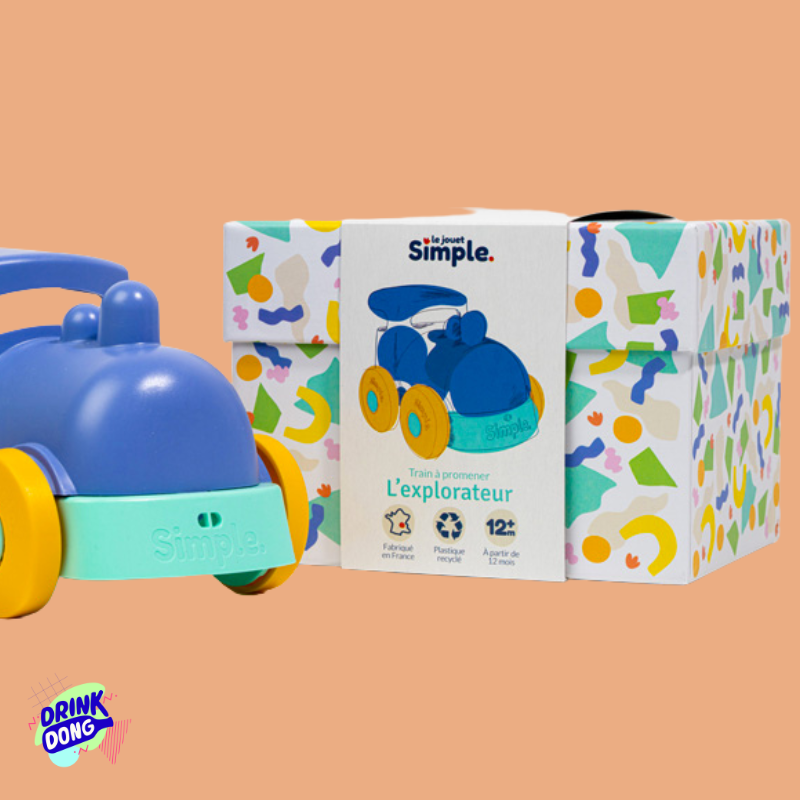 Jouets français en plastique recyclé et consignés de la marque Le Jouet Simple