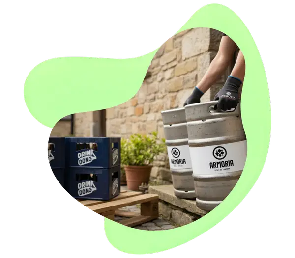 Fûts de bière consignés proposés à la location par Drink Dong